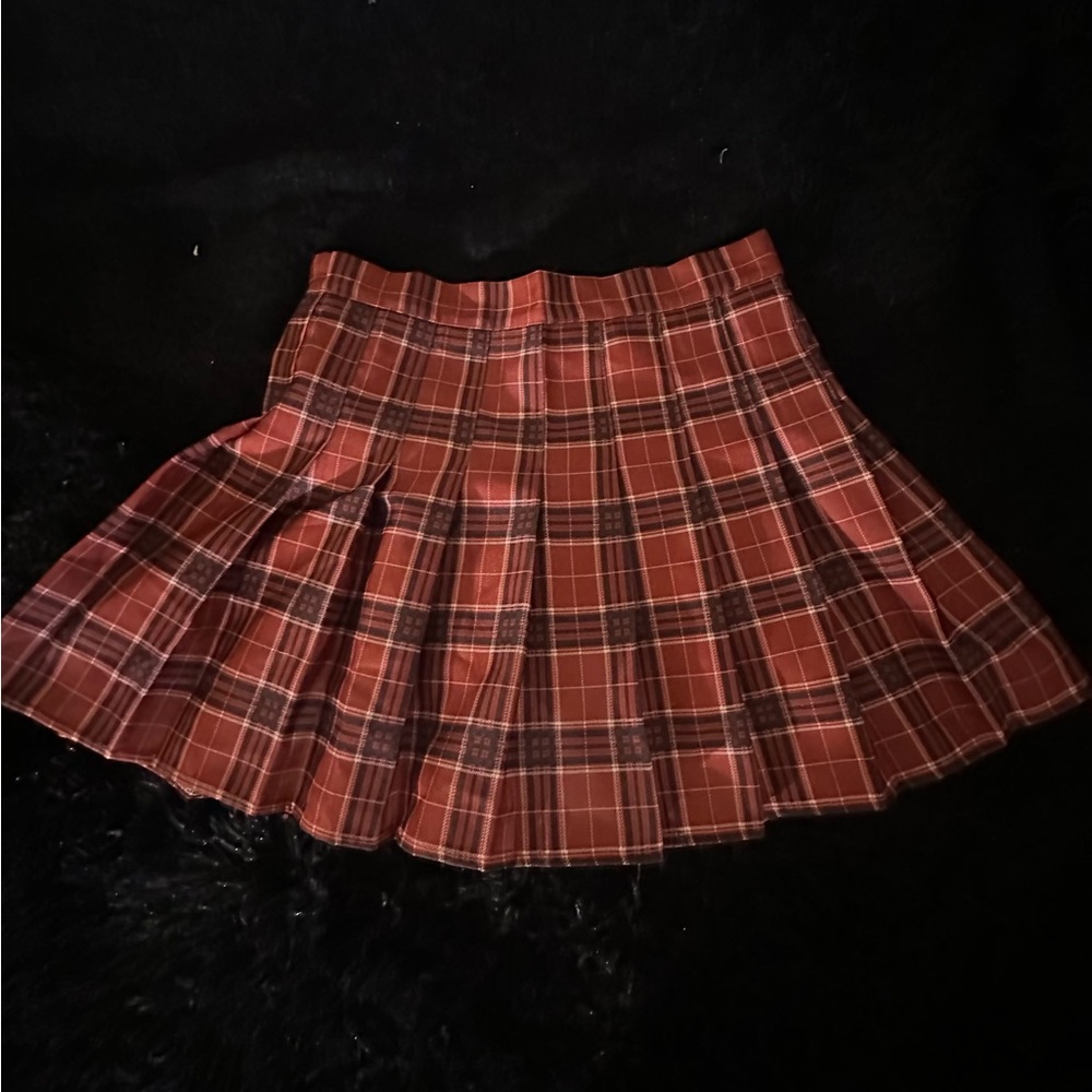 Red Plaid Skirt